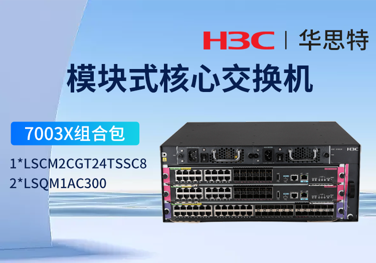 华三h3c s7003x组合包 ls-7003x 框架式核心交换机 24端口千兆电 4端口万兆光 lscm2cgt24tssc8